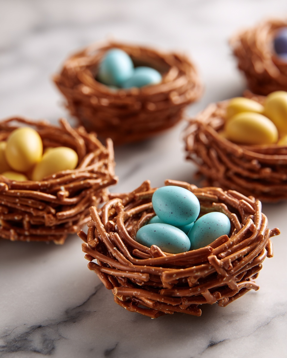 Birds Nest Cookies with Chocolate, Butterscotch, and Mini Eggs Recipe - Recipe Image