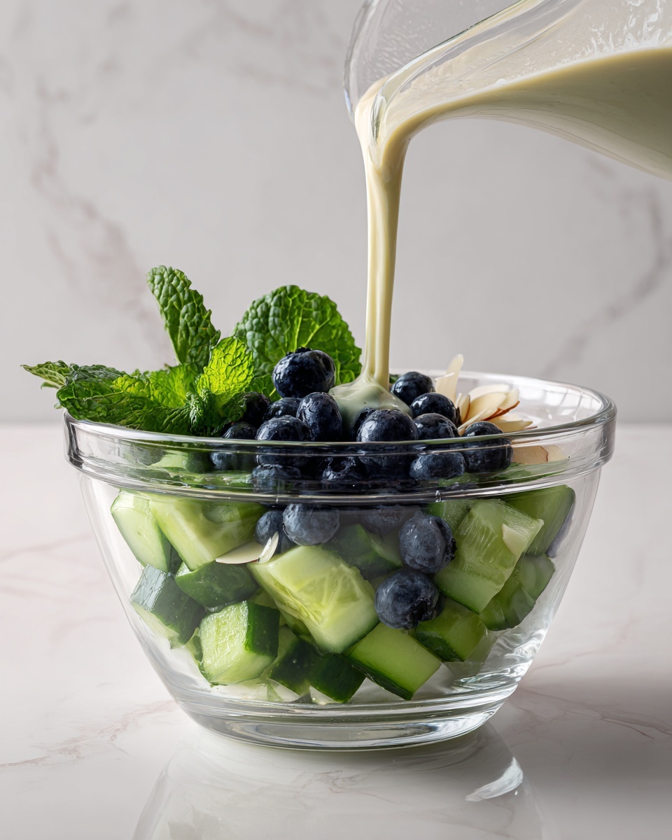 Cucumber Blueberry Salad with Mint and Almonds Recipe - Recipe Image