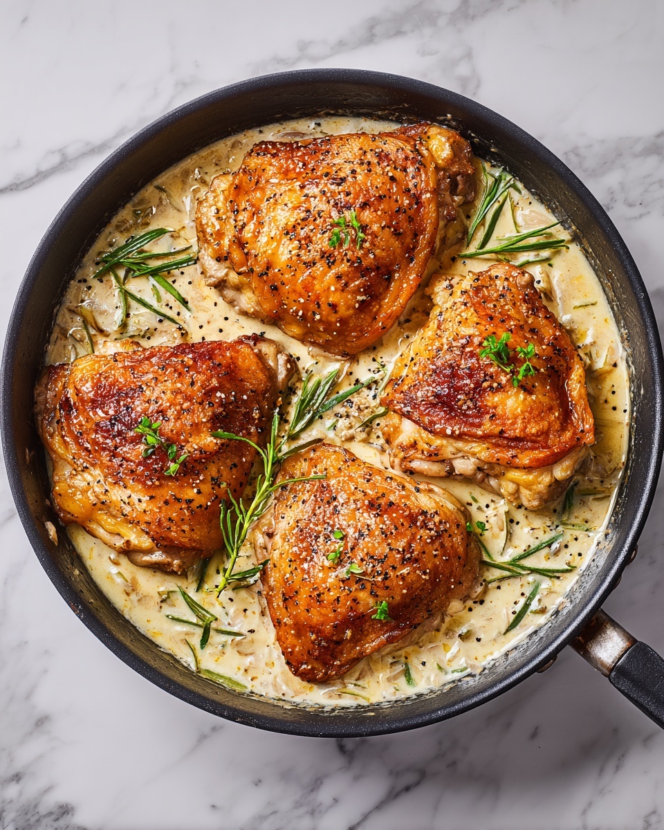 Chicken Thighs in Creamy Garlic Parmesan Sauce Recipe - Recipe Image