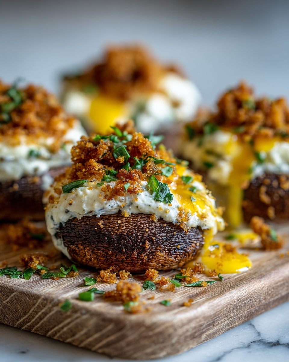 White Cheddar Stuffed Mushrooms Recipe - Recipe Image