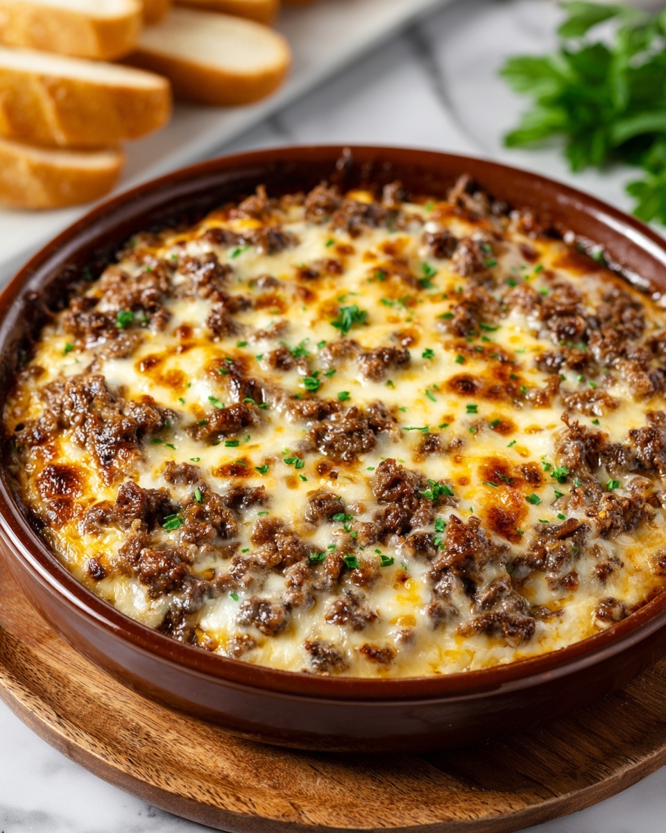 Pot Roast Beef Philly Cheese Steak Dip Recipe - Recipe Image