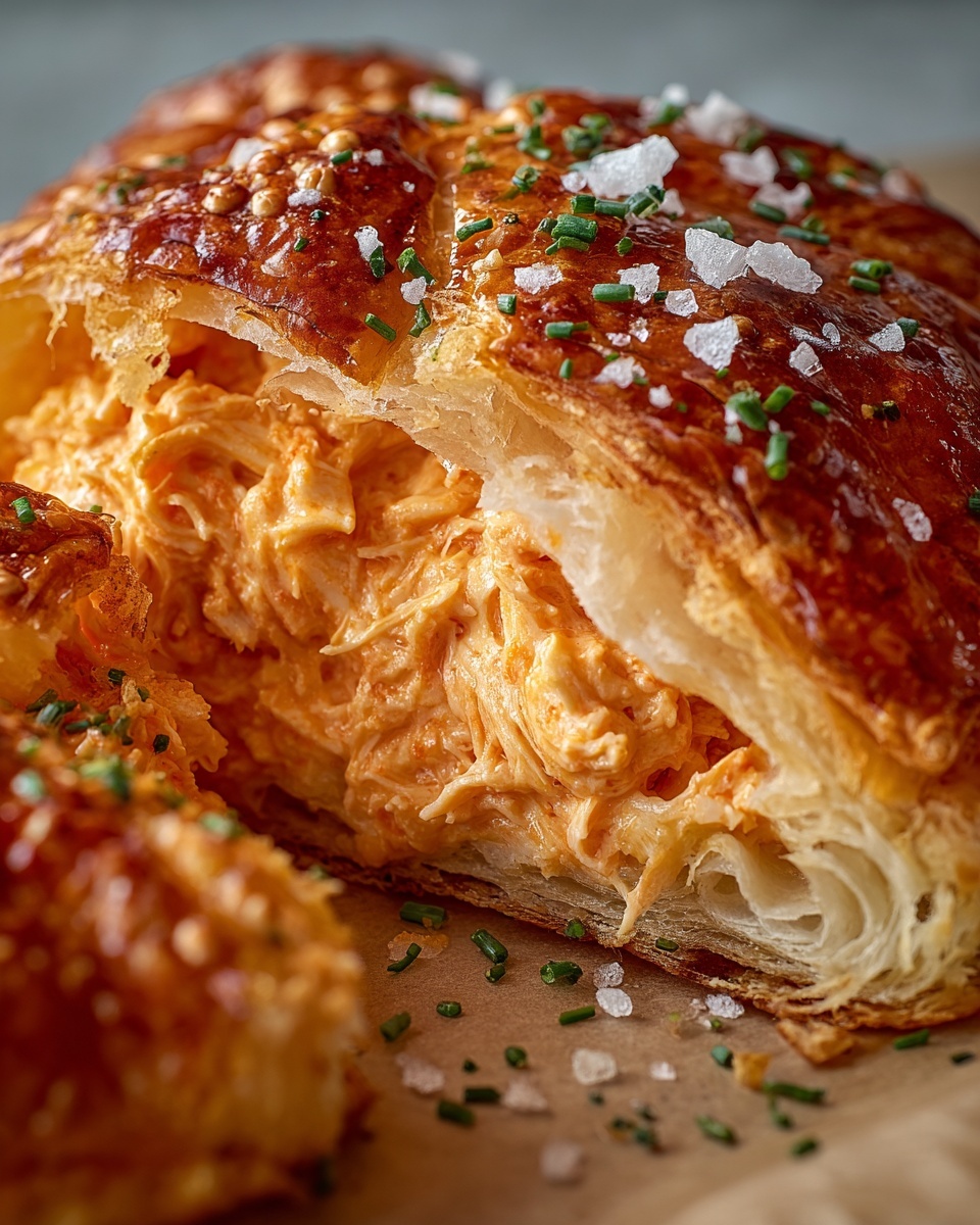 Buffalo Chicken Dip Croissant Sandwiches Recipe - Recipe Image