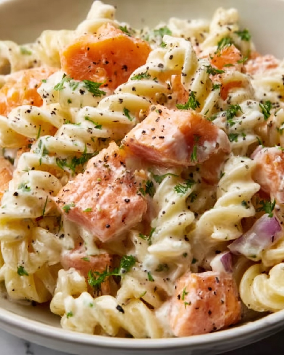 Smoked Salmon Pasta Salad Recipe - Recipe Image