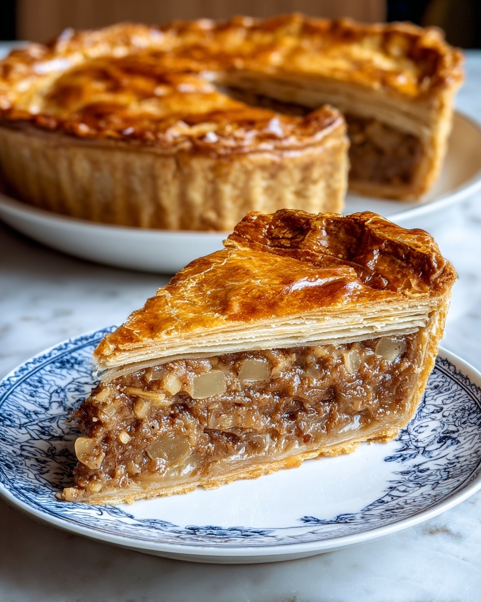 Savory Tourtière with Puff Pastry Recipe - Recipe Image