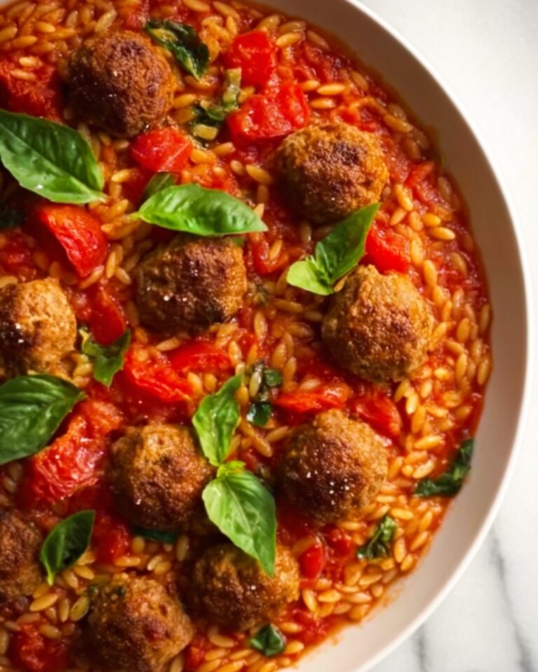 Meatball Orzo Skillet Recipe