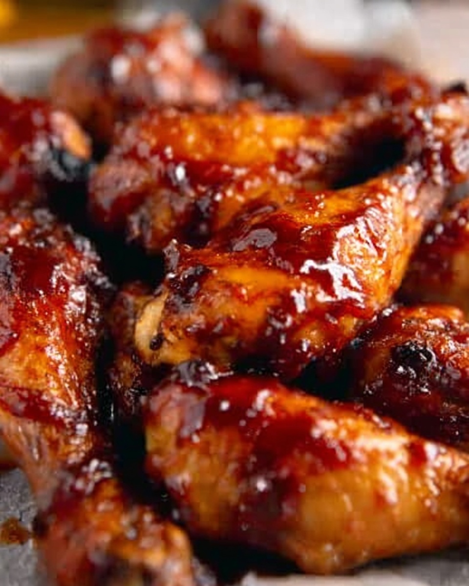 Hot Honey Peach Wings Recipe - Recipe Image