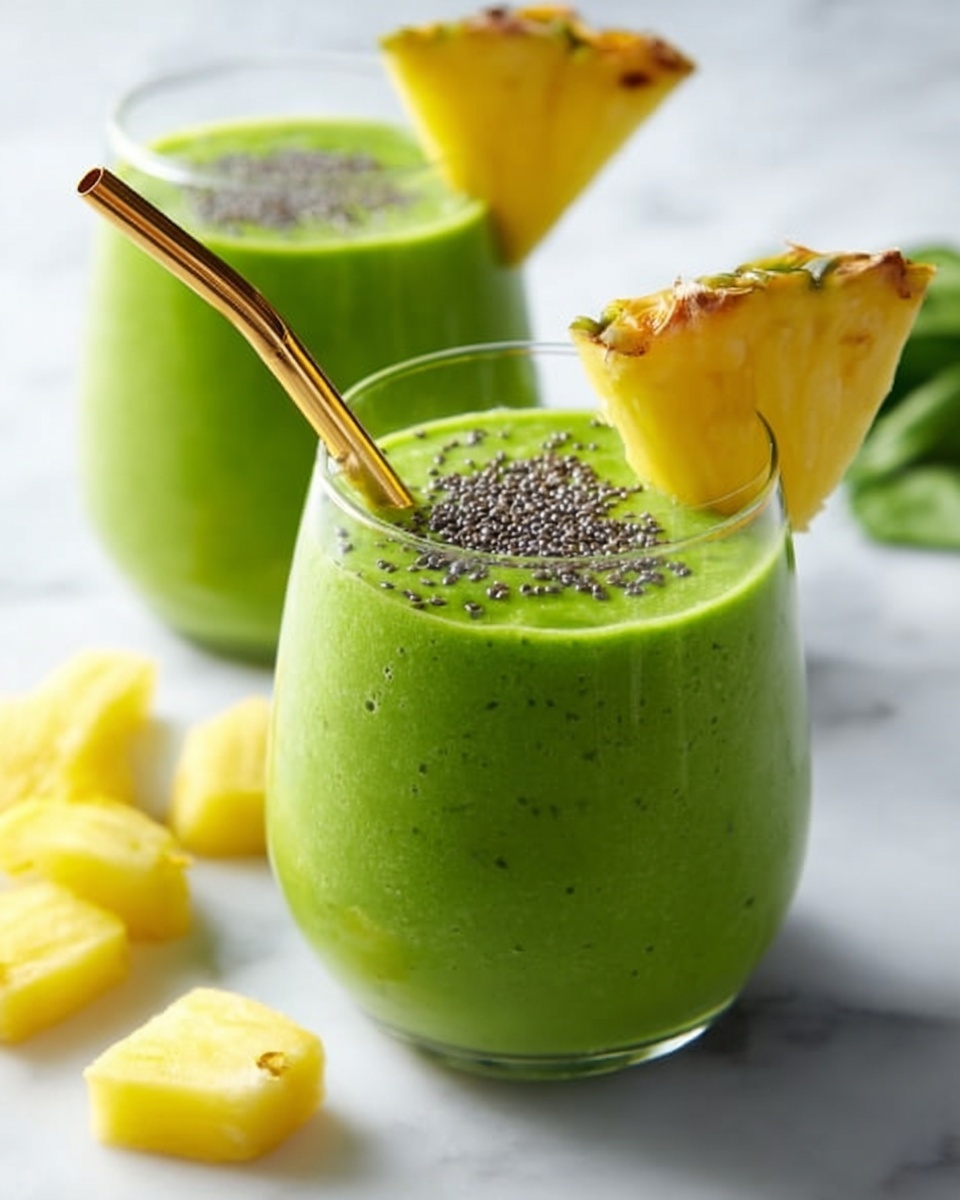Tropical Green Detox Smoothie Recipe - Recipe Image