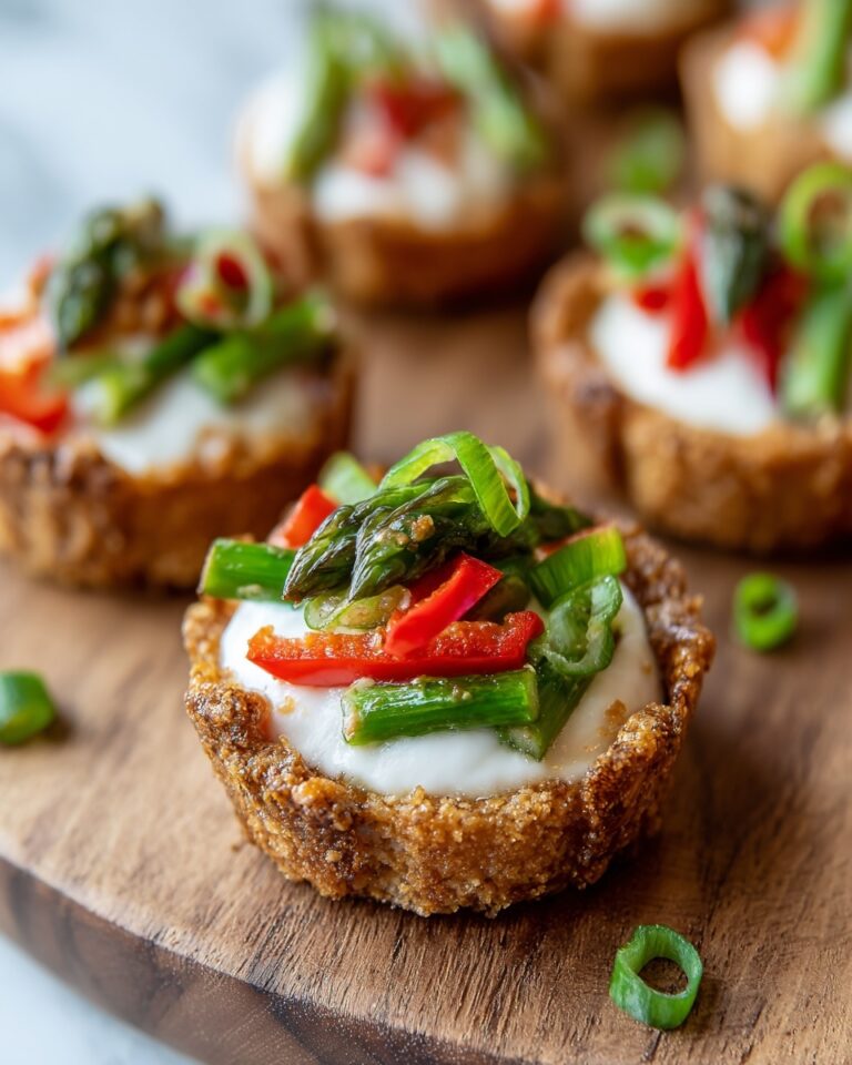 Roasted Red Pepper Asparagus Mini Tarts Recipe