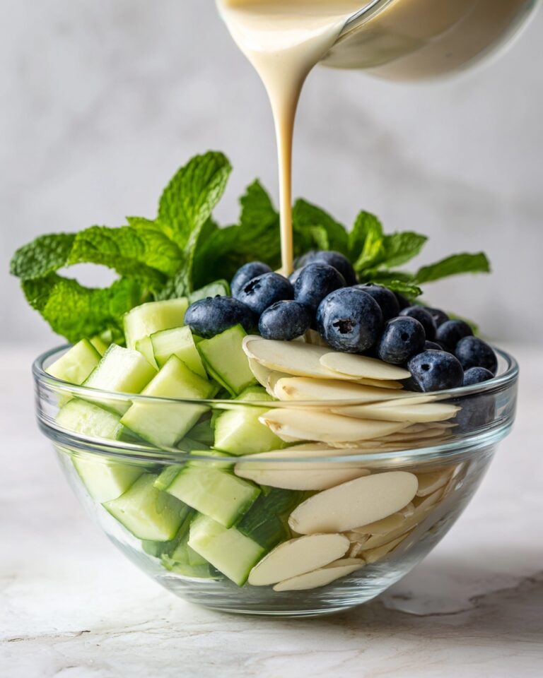 Cucumber Blueberry Salad with Mint and Almonds Recipe
