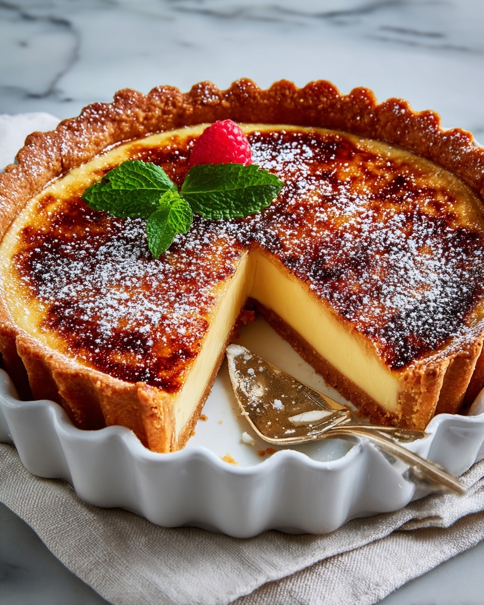 Authentic French Crème Brûlée Tart Recipe - Recipe Image