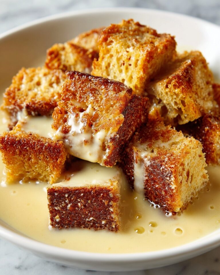 Grandma’s Old-Fashioned Bread Pudding with Vanilla Sauce Recipe