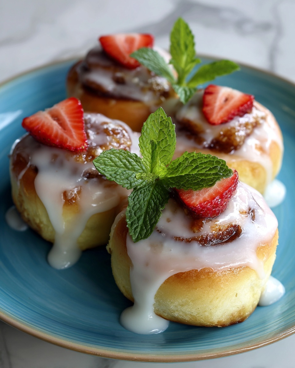 Strawberry Cheesecake Cinnabon Rolls Recipe - Recipe Image