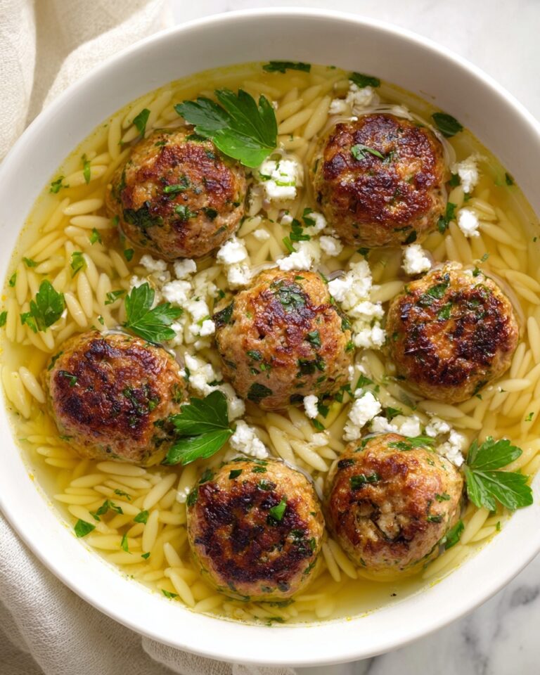 Baked Sage Chicken Meatballs with Parmesan Orzo Recipe