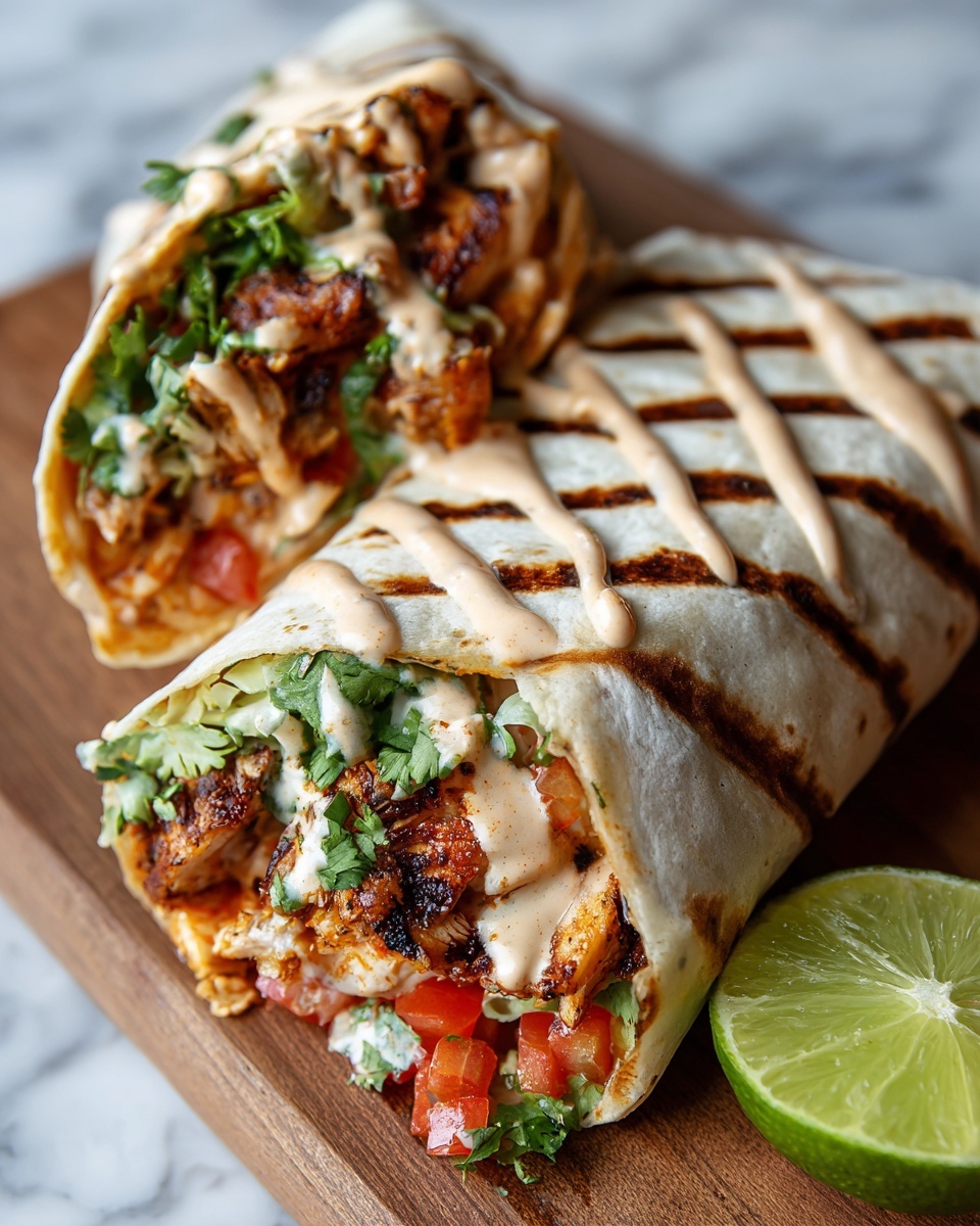 Chipotle Ranch Grilled Chicken Burrito Recipe - Recipe Image