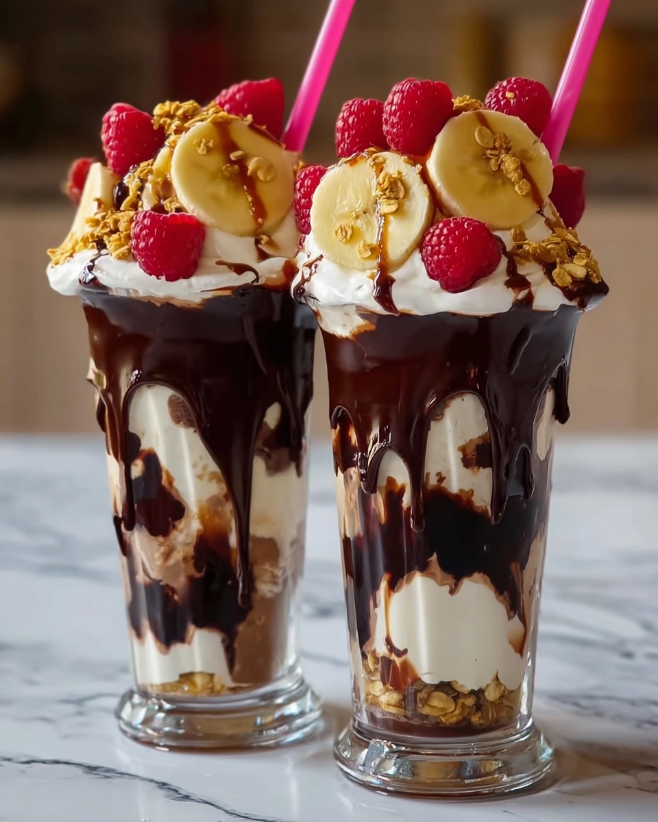 Banana Split Milkshakes Recipe - Recipe Image