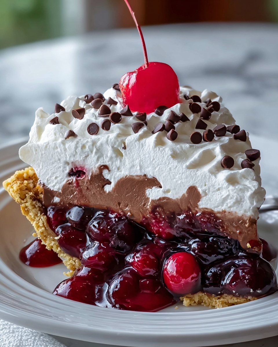 Chocolate Cherry Cream Pie: A Decadent Dessert Recipe - Recipe Image