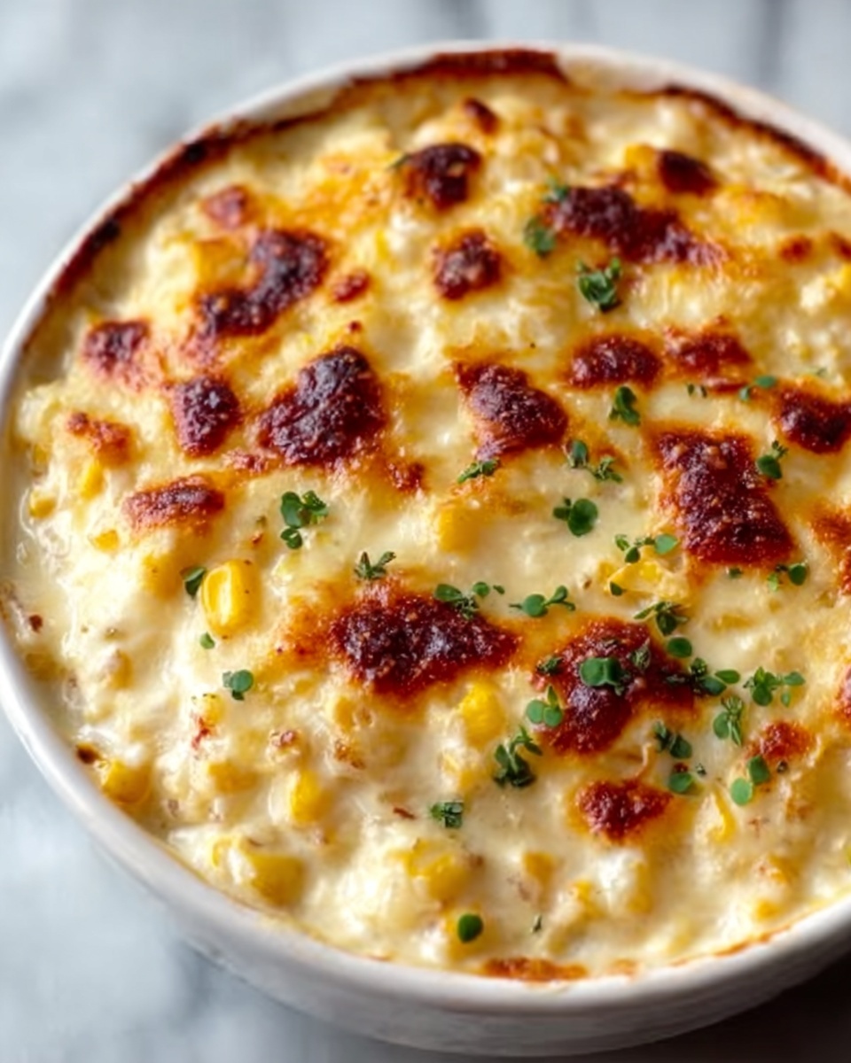 Cheesy Cream Cheese Corn Casserole Recipe - Recipe Image