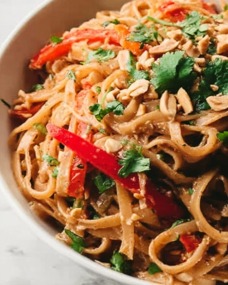Thai Pasta Salad with Peanut Dressing Recipe