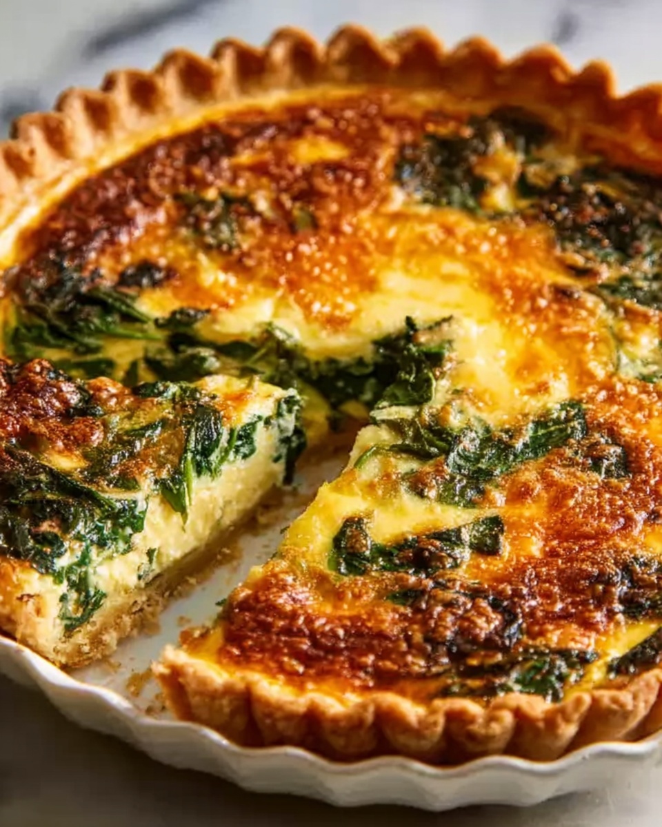 Elegant Ricotta and Spinach Quiche Recipe - Recipe Image