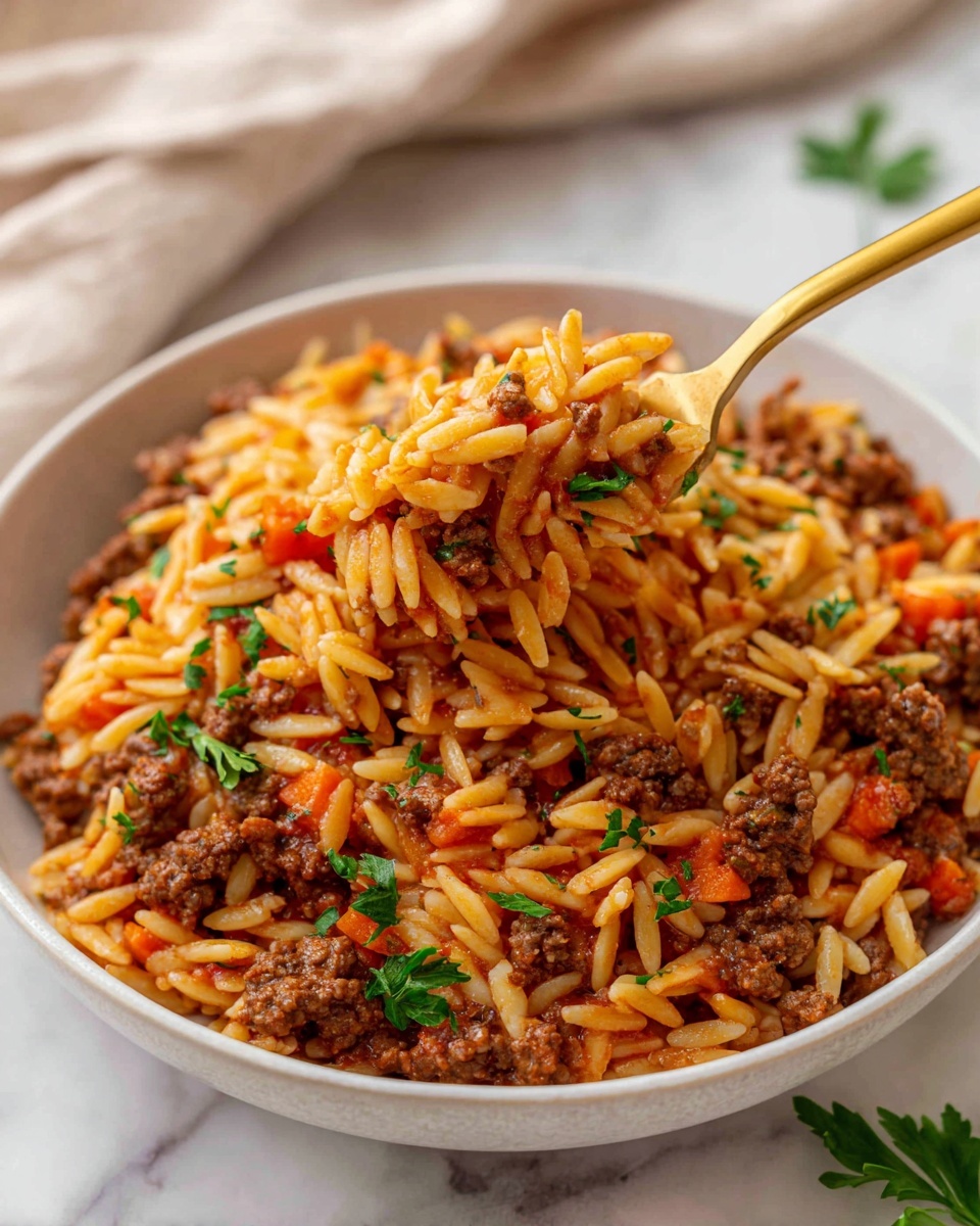 One-Pot Orzo Bolognese Recipe - Recipe Image