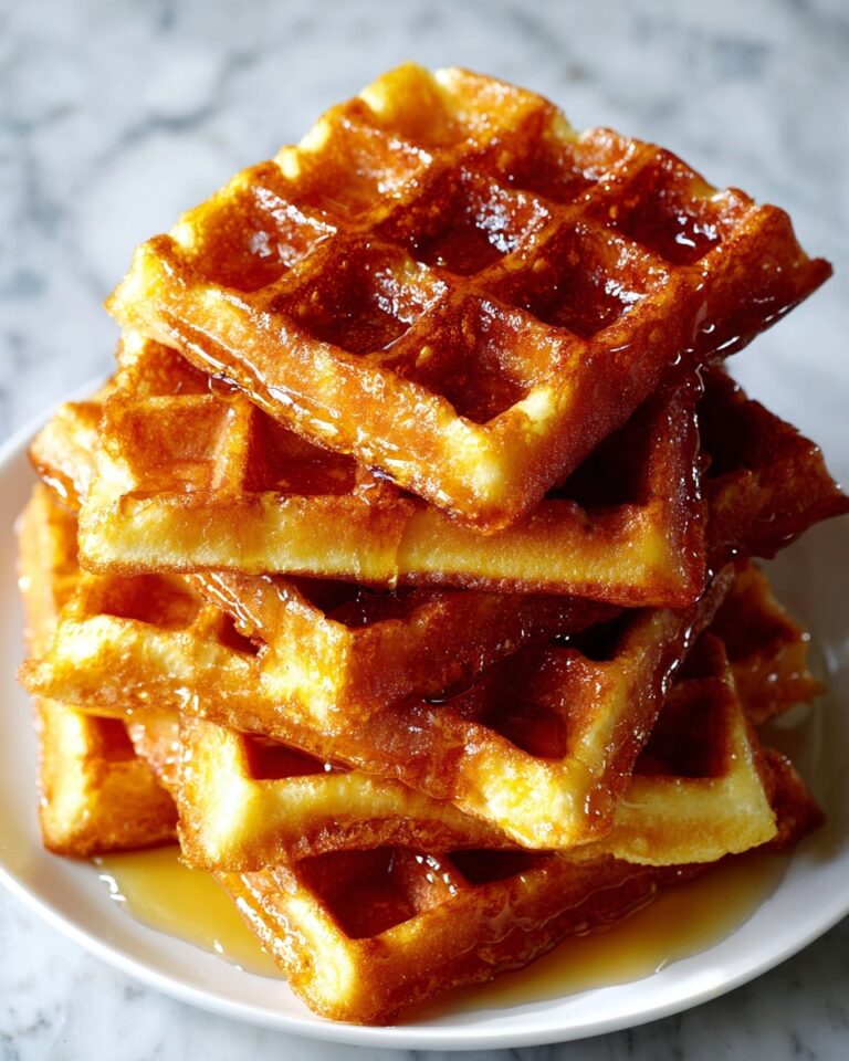Cornbread Waffle Bites with Honey Butter Syrup Recipe