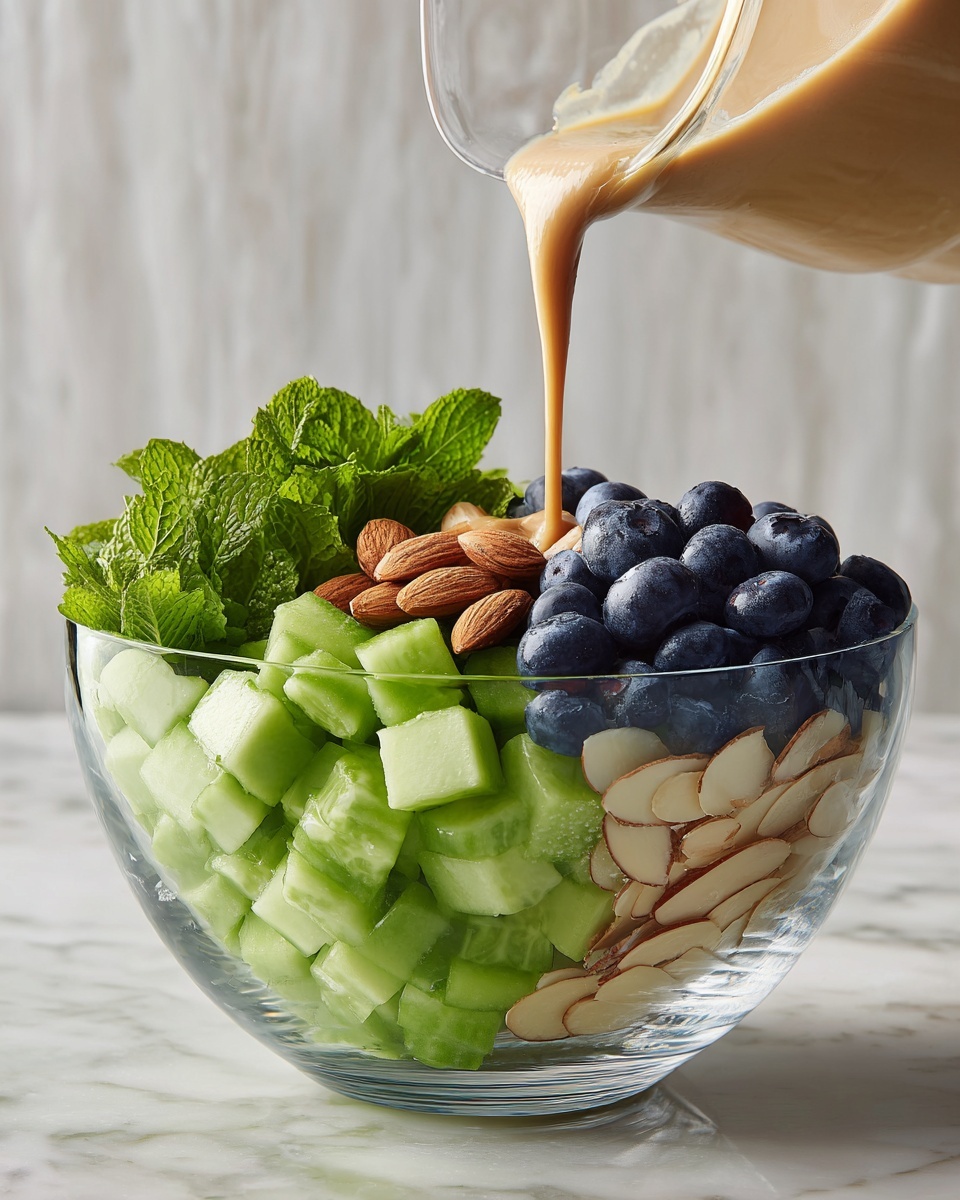 Cucumber Blueberry Salad with Mint and Almonds Recipe - Recipe Image