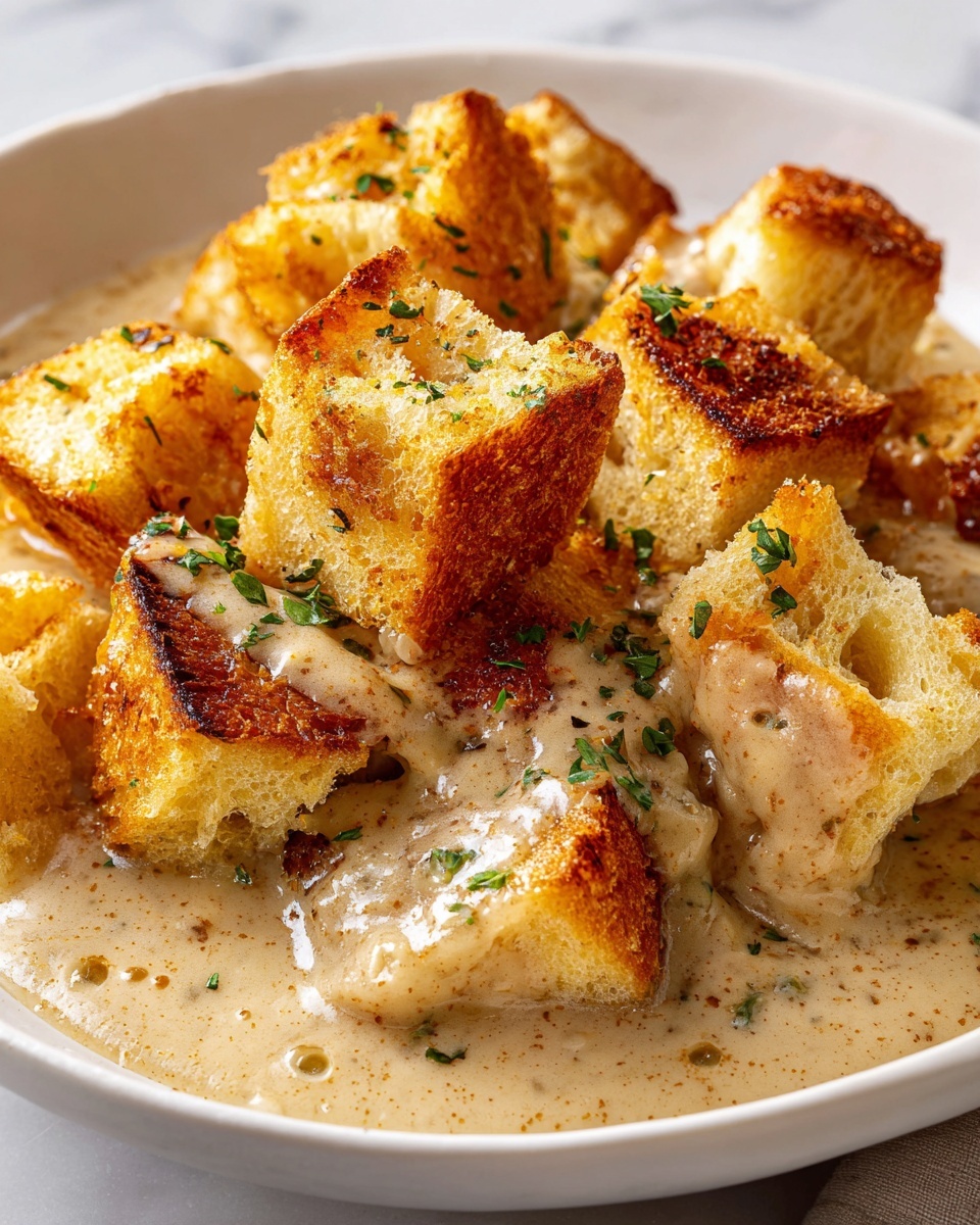 Grandma’s Old-Fashioned Bread Pudding with Vanilla Sauce Recipe - Recipe Image