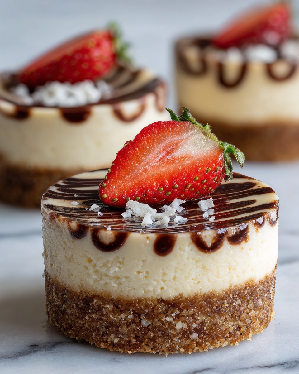 No-Bake Mini Strawberry Cheesecakes Recipe - Recipe Image