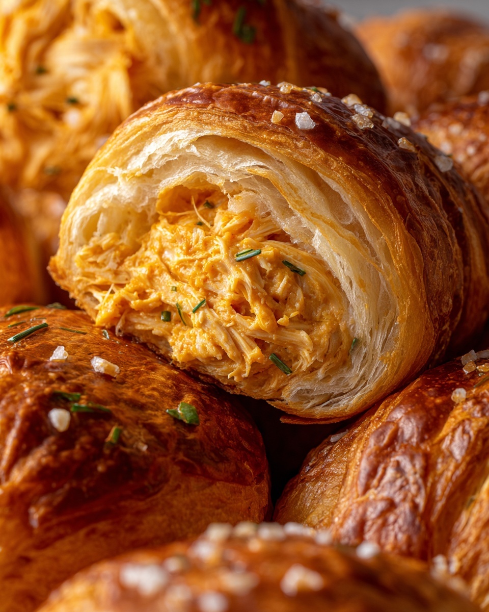 Buffalo Chicken Dip Croissant Sandwiches Recipe - Recipe Image