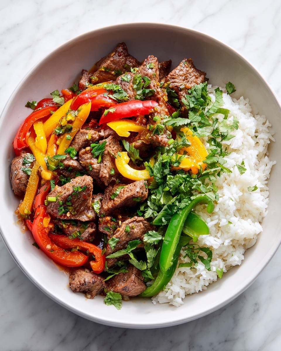 High Protein Steak Fajita Bowl Recipe - Recipe Image