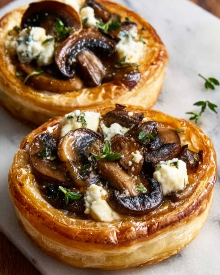 Mushroom Shallot and Herbed Goat Cheese Tarts Recipe