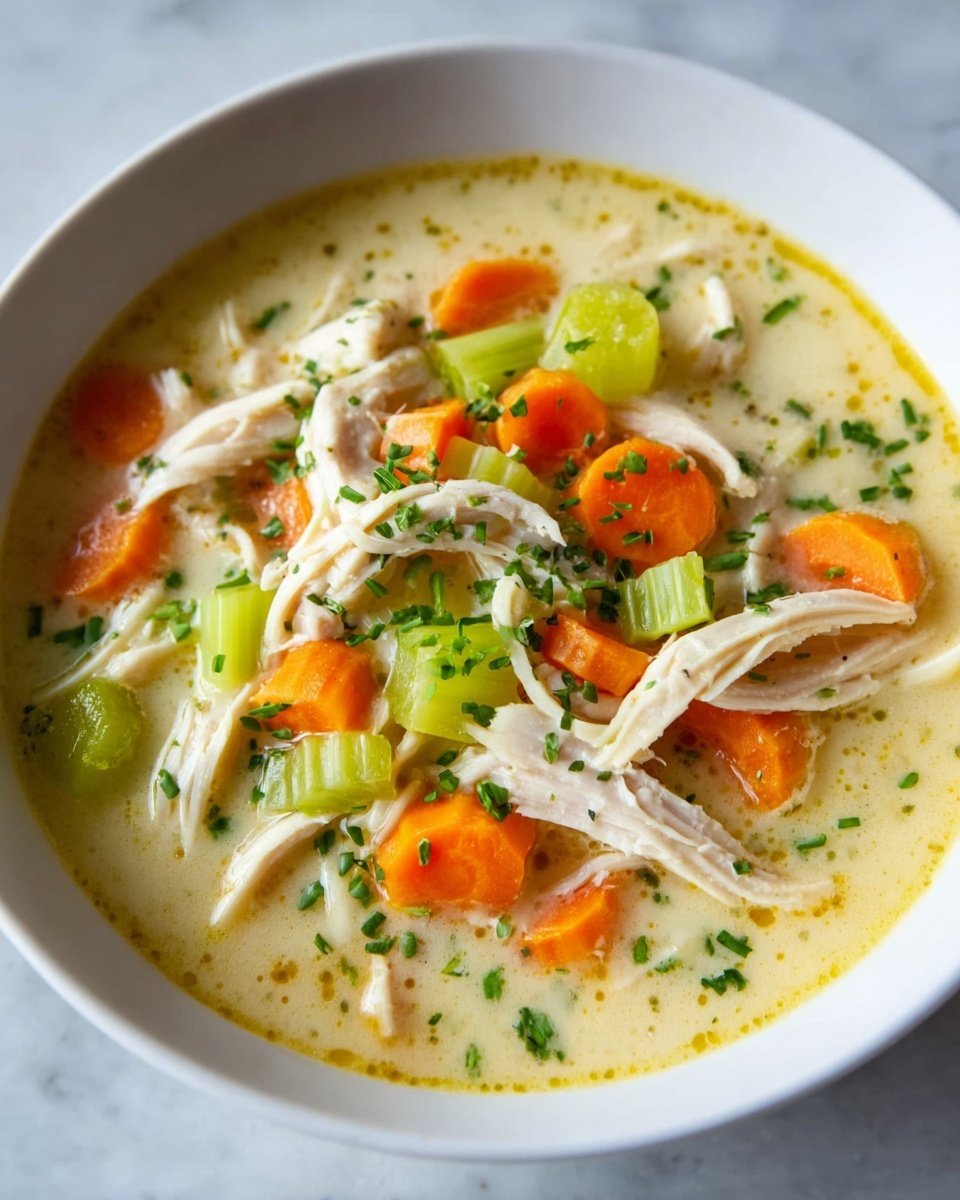 Creamy Lemon Chicken Noodle Soup Recipe - Recipe Image