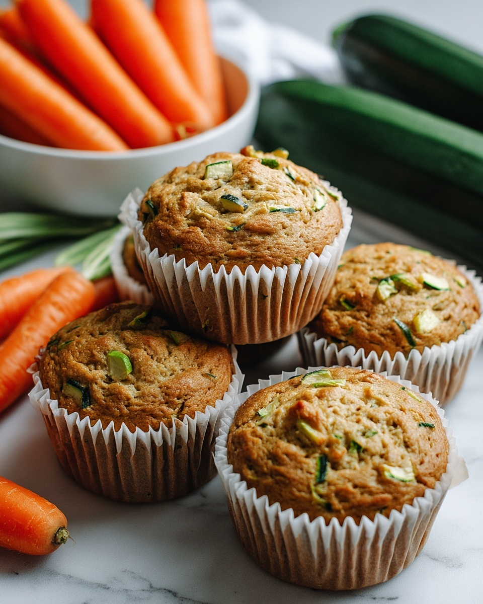Zucchini and Carrot Breakfast Muffins Recipe - Recipe Image