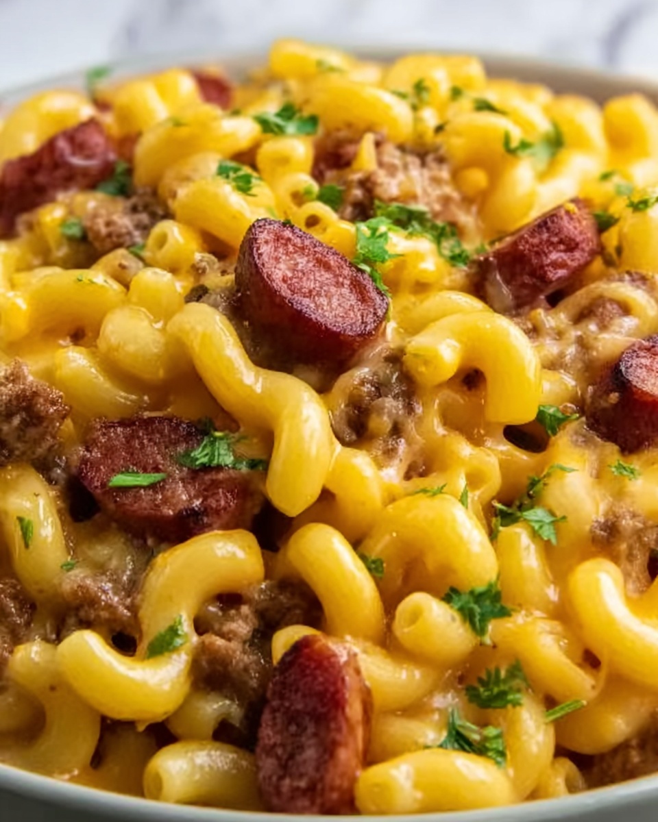 Loaded Chili Cheese Dog Pasta Recipe - Recipe Image