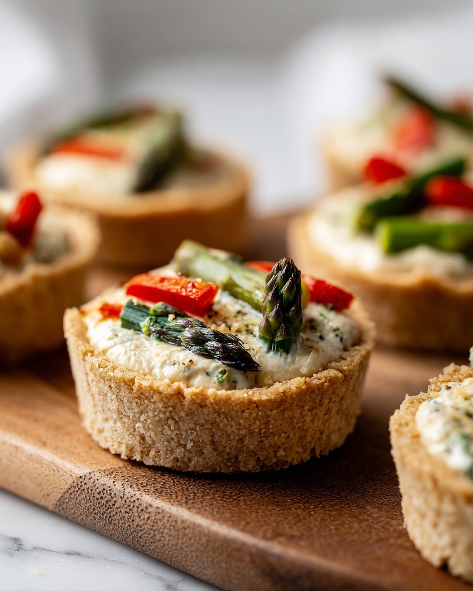 Roasted Red Pepper Asparagus Mini Tarts Recipe - Recipe Image