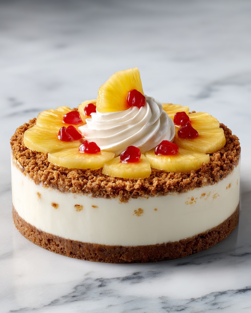 Pineapple Right Side Up Cheesecake Recipe - Recipe Image