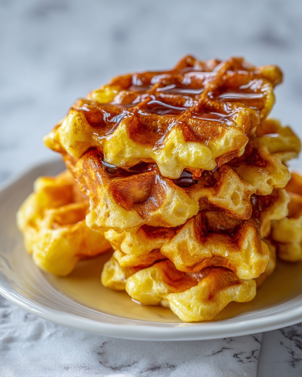 Cornbread Waffle Bites with Honey Butter Syrup Recipe - Recipe Image
