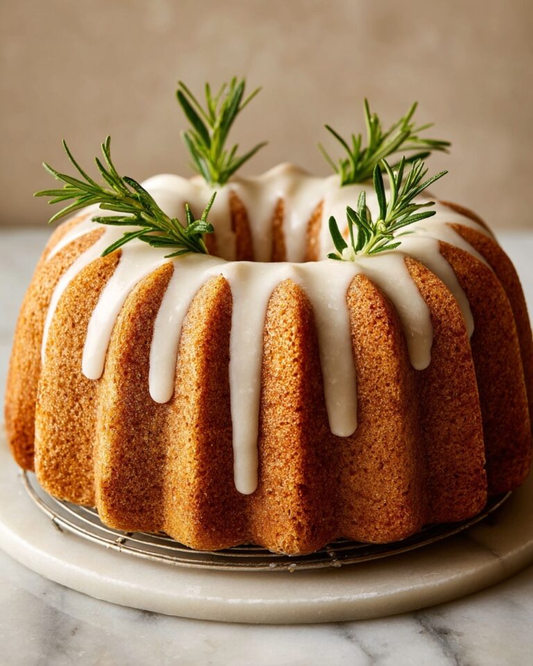 Rosemary-Lemon Bundt Cake with Candied Rosemary Recipe