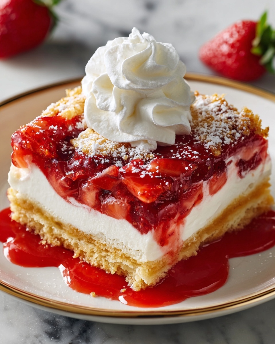 No-Fuss Strawberry Cheesecake Dump Cake Recipe - Recipe Image