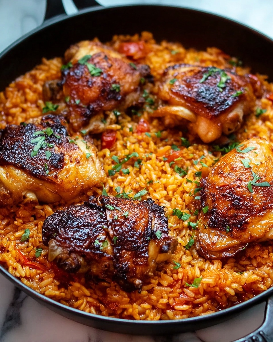 One Pan Tomato Basil Chicken and Rice Recipe - Recipe Image