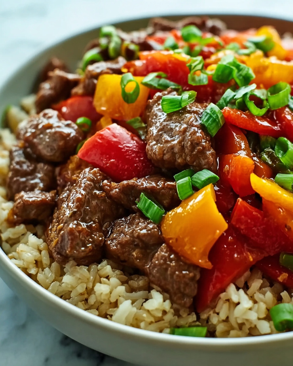 Beef and Pepper Rice Bowl Recipe - Recipe Image