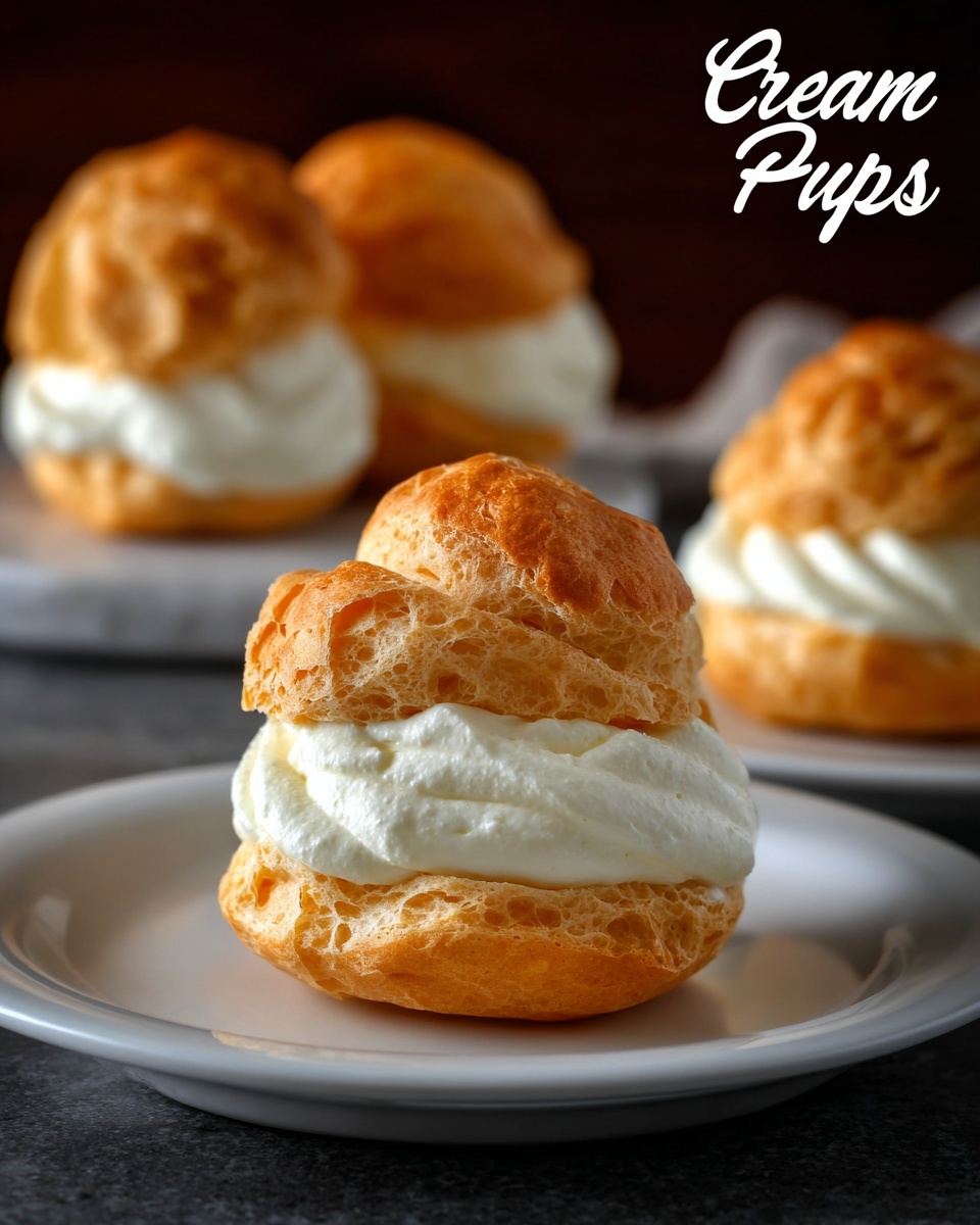 Cream Puffs with Vanilla Pudding and Whipped Cream Filling Recipe - Recipe Image