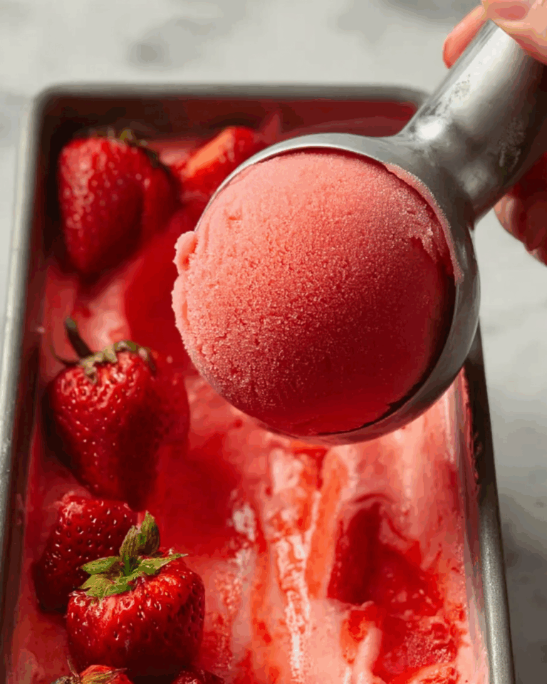 Easy Strawberry Sorbet Recipe