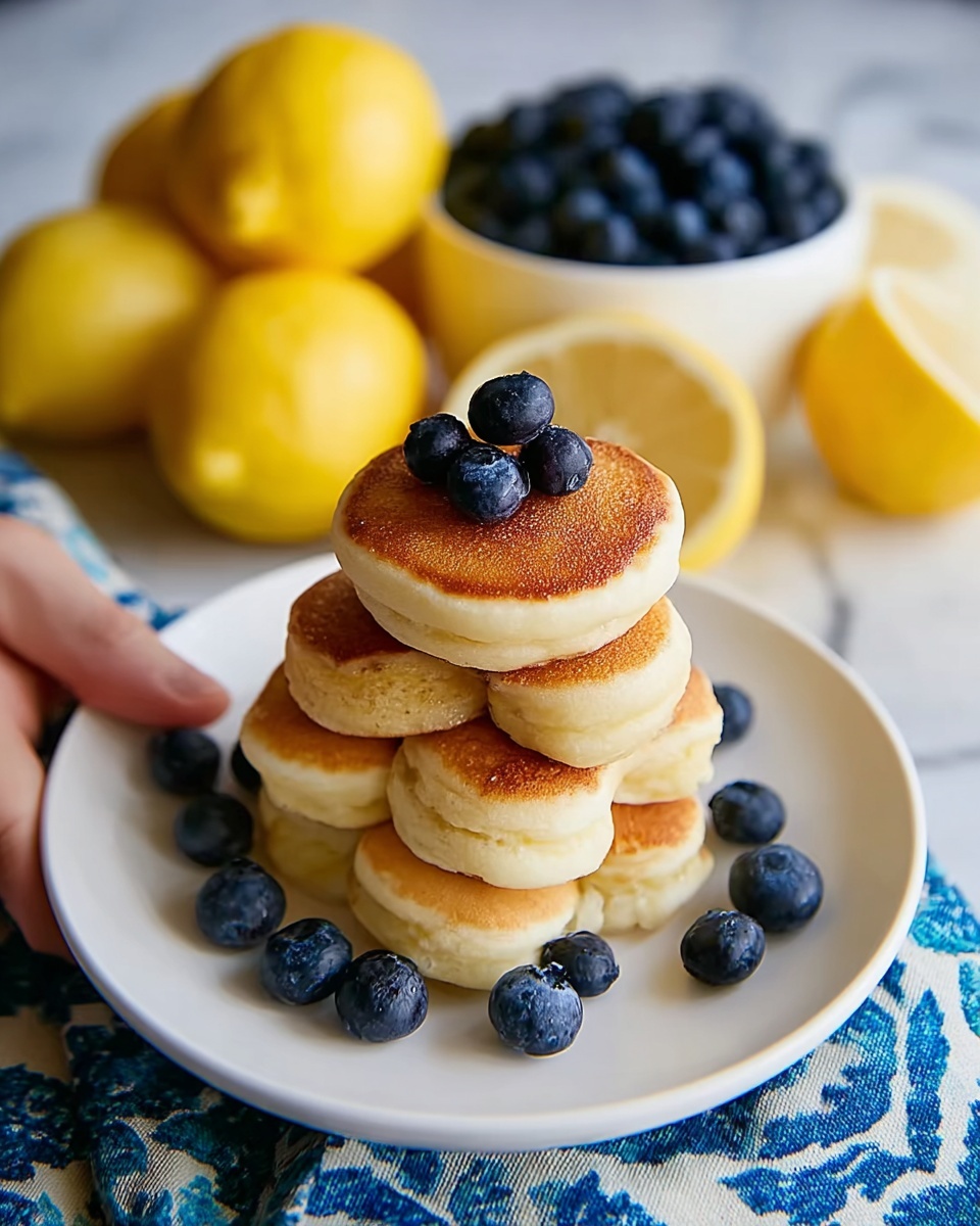 Bright and Fluffy Lemon Blueberry Pancake Bites Recipe - Recipe Image