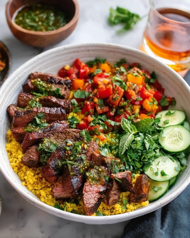 Flavor-Packed Mediterranean Steak Bowl Recipe