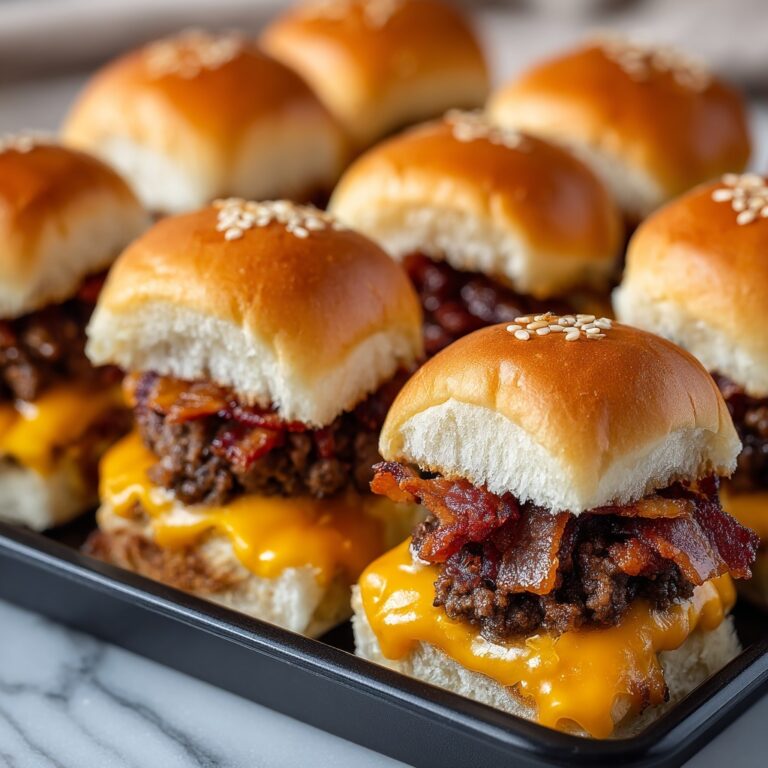 Oven Bacon Cheeseburger Sliders Recipe