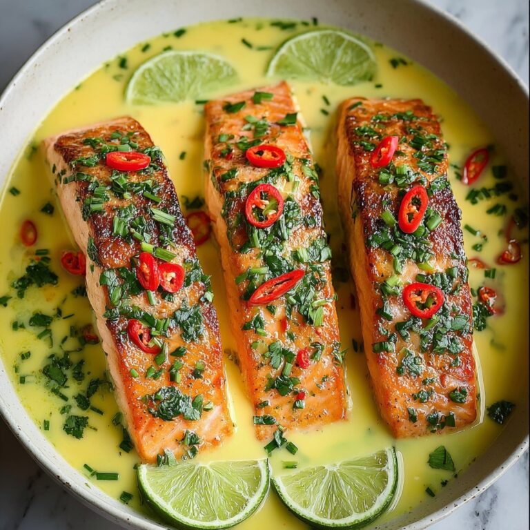 Poached Salmon in Coconut Lime Sauce Recipe