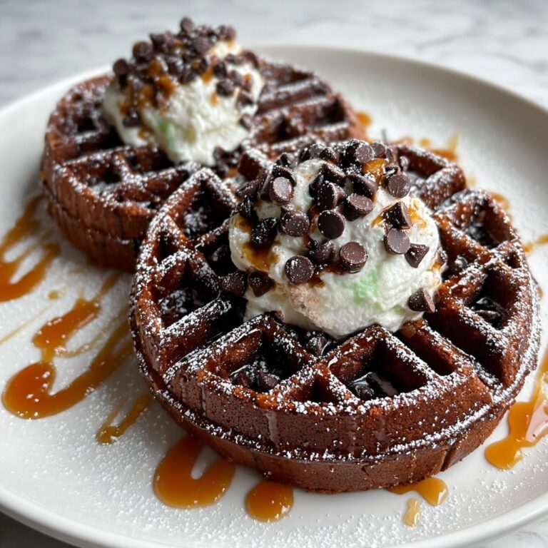 Decadent Double Chocolate Brownie Waffles Recipe