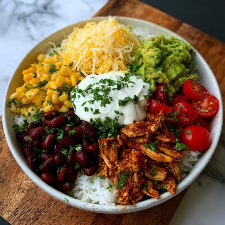 Creamy Chicken Burrito Bowl with Avocado and Cilantro Recipe