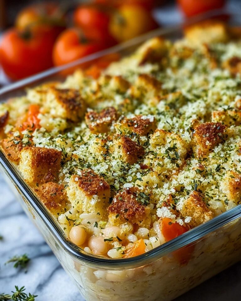 White Bean and Pesto Bake with Brown Rice Recipe